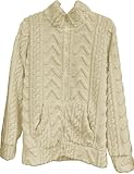 BesserBay Winter Damen Mit Reißverschluss Warm Umlegekragen Fleece Jacke Lässig Herbst Bequem Plüschjacke Beige XL