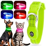 YFbrite Leuchtende Hundehalsbänder, USB-aufladbares LED-Hundehalsband, verstellbares LED-Katzenhalsband, langlebiges Blinkhalsband für Katzen, Welpen, kleine, mittelgroße und große Hunde (Grün, XS)