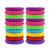 MsTeco 20 Stück Mückenschutz Armband Mückenschutz Armband für Kinder Anti Mückenarmband zum Schutz Gegen Mücken Camping Wandern Zubehör,Anti Mückenarmband für Kinder und Erwachsene - Wasserfest