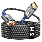 Nersligek 4K HDMI Kabel 3M, Ultra HDMI 2.0 Kabel High Speed 18Gbps Unterstützung 4K@60Hz HDR, HDCP2.2, Ethernet, 3D, ARC, Nylon Geflochten, Kompatibel mit Laptop, Monitor, PS5, PS4, Xbox, Fire TV, PC