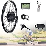 48V 1000W /1500W E-Bike Vorderrad Umbausatz Kit, 20'/ 24' / 26'/ 27,5' / 28'/ 29' / 700C Elektro-Fahrrad Kit,Elektrofahrrad Motor Umbausatz,Elektrofahrräder Conversion Kit mit LCD Display,26in-1500w