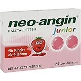 Neo-Angin Junior Halstabletten 24Stk inclusive einer Handcreme von vitenda - lindert Halsschmerzen und beruhigt die Schleimhaut in Mund und Rachen