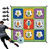 Interaktives Fußballtor – Faltbare Matte aus Flanell aus Stoff, Trainingsgeschenk für, Sportaktivitätsspiel mit Zwei Toren | Fußball-Torwand für Pat