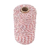 Cryfokt Edelstahl-Elektrozaun-Polydrahtseil, Starke Leitfähigkeit, Helle Farbe, Einfach zu Installieren für Pferde, Rinder, Schafe, Hunde, Korrosionsbeständiges PE-Material