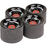 FunTomia 4 Stück Longboard/Skateboard Rollen (Big Wheels) in 70x51mm 80A inkl. ABEC-9 Kugellager