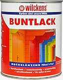 Wilckens Kunstharz Buntlack für Innen und Außen, hochglänzend, 750 ml, RAL 9010 Reinweiß