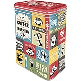 Nostalgic-Art Retro Kaffeedose, 1,3 l, Coffee Collage – Geschenk-Idee für Kaffee-Fans, Blech-Dose mit Aromadeckel, Vintage Design