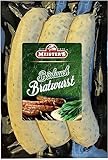 Meisters Bratwurst mit Bärlauch | Bärlauchbratwurst | Wurst zum Grillen und Braten | Grillwurst Bärlauchgriller 300g