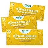 Earth Breeze Power Pebbles Spülmaschinentabs - 30 Spülmaschinentabs (3er Pack) - Insgesamt 90 Tabletten/Ladungen - Entfernt Fett und Schmutz - Einfache Anwendung - Zitrone Zitrusfrüchte