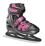 Roces Kinder Jokey Ice 2.0 Girl Verstellbarer Schlittschuh, Black-Fuchsia, 30-33