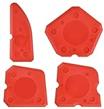 NEU KEYU® Silikon Abzieher und Silikonspritzen | Silikonabzieher | Silikonglätter | Fugenglätter | Aufsatz Kartuschenpistole flüssiges Silikon transparent Fugendüse (Abzieher Set)