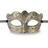 Sibba Maskerade Maske für Halloween Männer Gesichtsmaske Kostümball Party-Verkleidung Maskenball Venezianische Maskerade Augenmaske Weihnachten Karneval Kostüm Fasching Abschlussball Maske (Gold)