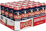 FAXE STRONG - 8% Lagerbier (20x568ML) - Intensives Lagerbier mit 8% vol. Dänisches Bier mit fruchtigen Nuancen. Vielschichtiges Dosenbier, ideal für Grillabende, Festivals & Partys