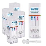 Drogentest-Kit für 12 Substanzen, Speicheltest für Cannabis, Kokain, Opiate, MTD, Amphetamine, Ecstasy, 5 Stück
