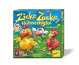 Zoch 601121800 Zicke Zacke Hühnerkacke – das rasante Gedächtnisrennen, Kinderspiel des Jahres 1998, 2-4 Spieler, für Jungen und Mädchen ab 4 Jahren