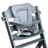 LaLoona Sitzverkleinerer für Hochstuhl Safety 1st / Bebeconfort Timba - weiches Baby Sitzpolster, OEKO-TEX Standard 100 geprüft, hautfreundlich und maschinenwaschbar - Grau