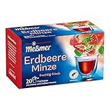 Meßmer Erdbeere Minze | Früchtetee mit Minze und Erdbeer-Aroma | fruchtig-frischer Geschmack | 20 Teebeutel