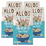 Allos Amaranth Basis Müsli | Müsli ohne Zucker | Bio Müsli | Haferflocken | Frühstückscerealien | vegan | 5er Pack (5 x 375g)