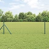 Begrenzungszaun Mobiler Zaun Hundezaun,Zaun mit Pfosten Grau 0,8 x 50 m PVC-beschichteter Stahl,Poolzaun Für Kinder Steckzaun Gartenzaun