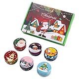 Weihnachtskerzen - Natürliches Sojawachs-Kerzen-Set, langbrennende Urlaubs-Duftkerzen mit entspannenden Düften für Zuhause, Schlafzimmer, Büro, für Frauen, Mutter, Oma und Freunde