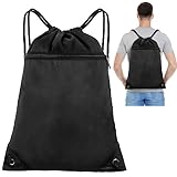 Figarge Leichter Rucksack mit Kordelzug,Große Kapazität Turnbeutel Sportbeutel Nylon Gym Bag mit Aussentasche Verstellbar Turnbeutel Sportbeutel für Herren Damen Kinder für Sport Reisen