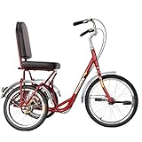 Erwachsene Dreirad Fahrrad Dreirad for Erwachsene mit Korb, 3 Radfahrräder Erwachsene Senioren Cruiser Bike, Dreirad Fahrräder for Frauen Männer Anfänger, verschleißfeste Sattel