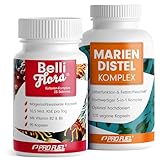 Set: Mariendistel Komplex + BelliFlora® Kulturen-Komplex - 120x Mariendistel-Kapseln mit Artischocke, Löwenzahn, Desmodium & Cholin + 90x BelliFlora® Kapseln mit 23 wertvollen Bakterienstämmen