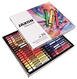 Honsell 49436 - Jaxon Aquarell Wachspastellkreide, wasservermalbar, 36er Set im Kartonetui, hohe Farbbrillanz, satter Farbaufstrich, für Künstler, Hobbymaler, Kunstunterricht