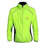 WOSAWE Herren Fahrradjacke Winddichte Wasserabweisend MTB Mountainbike Jacket Für Radfahren, Joggen, Wandern (Grün XXXL)