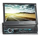 XOMAX XM-V746 Autoradio mit Mirrorlink I 7 Zoll / 18 cm Touchscreen I Bluetooth Freisprecheinrichtung I RDS I SD, USB, AUX I Anschlüsse für Front- und Rückfahrkamera und Lenkradfernbedienung I 1 DIN