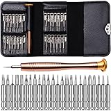 Retoo Mini Schraubendreher Set 25 teilig Präzisions Magnetisierbar Wechseleinsätze Werkzeugset Screwdriver Kit Reparatur Schraubendrehersatz für Handy Laptop PC Tablet Brillen Schwarz-Silber