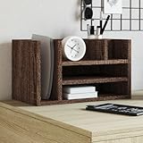 BOWEKAM Home & Garden-Schreibtisch-Organizer aus brauner Eiche, 44,5 x 24 x 25 cm, Holz-Möbelwahl