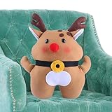 Générique Kissen in Rentierform, Kissen aus Plüsch, Kuschelkissen, weich | Kissen in Elchform, lustiges Kissen aus weichem Plüsch, Weihnachtskuschelkissen für Stuhl