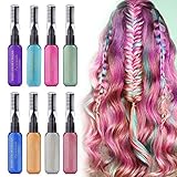 8 Farben Temporäre Haarkreidekämme, Waschbar Sofortige Haarfarbe, Zum Ändern Der Augenbrauen Und Wimpernfarbe, Tolles Geschenk Für Karneval Cosplay Halloween, Für Jungen Mädchen Frauen Männer