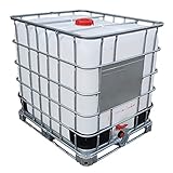 1000l IBC Container Wassertank Regenwassertank Tank auf Stahlpalette GESPÜLT