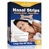 Nasenpflaster Schnarchen, 50 Stück Anti Schnarch Nasenstrips, Nasenpflaster Besser Atmen For Breathing, Relieve Nasal Congestion, Improved Airflow, Schnarchstopper for Men and Women