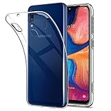 NEW'C Hülle für Samsung Galaxy A20e, [Ultra transparent Silikon Gel TPU Soft] Cover Case Schutzhülle Kratzfeste mit Schock Absorption und Anti Scratch kompatibel Samsung Galaxy A20e