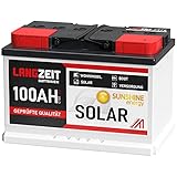 Solarbatterie 100Ah 12V Wohnmobil Boot Wohnwagen Camping Schiff Batterie Solar