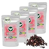 Azafran BIO Hibiskusblüten, Hibiskus ganz getrocknet, ideal als Hibiscus Tee 1kg