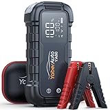 YaberAuto Starthilfe Powerbank, 6000A Spitzenstrom, 45W Schnellladung, Starter Powerbank Auto Starthilfe mit 3,3' LCD Bildschirm, Starthilfegerät mit 600 Lumen LED Taschenlampe, YA60 Jump Starter