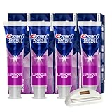 LUXPAKS Toothpaste Squeezer compatible with 3DWhite Advanced Luminous Mint Teeth Whitening Toothpaste, 4 Pack of 3.7 oz - Whitens After 1 Brush