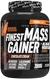 Engel Nutrition Finest Mass Gainer – 3000 g | Lean Gain – 4-Komponenten-Protein, 3 g Creapure®, 10 g Glutamin, DigeZyme® (3000 g, Chocolate Cream)