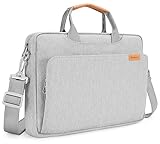 NIDOO Wasserdicht Umhängetasche Laptop Tasche für MacBook Pro 13 M2 M1 / 13,6' MacBook Air M2 M1 / 12,9' iPad Pro M2 M1/ Surface Laptop Go, Schultertasche für 13' Galaxy Book Pro/Surface Pro X 8, Grau