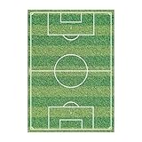 Dekora, Essbare Fußballfeld Tortendeko, Geburtstagskuchendeko für Kinder, Personalisiere deine Torte mit einem Fußballfeld, Tortenaufleger aus Esspapier A5