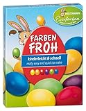 Heitmann Eierfarben - Farben Froh - 6 flüssige Eierfarben 1017049 Gelb, Orange, Rot, Grün, Blau, Pflaume 30 Milliliters