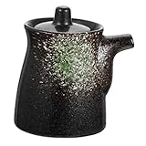 USMCPQVXN Sojasaucen-Topf, Essigtopf, Gewürzspender, Gewürzsoßenbehälter, Sojasaucenflaschen, Essigbehälter, dekorativer Essigtopf, Gewürzglas, Olivenölspender, Grün, 10 x 8,5 x 7 cm