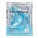 YEAUTY DEEP HYDRATION EYE PAD MASK, feuchtigkeitsspendende Augenpads mit Aloe Vera, Hyaluron und Vitamin E gegen trockene und spröde Haut, für eine optimal durchfeuchtete Augenpartie, 1x 2 Stück