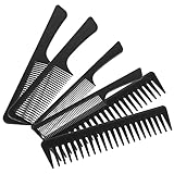 Homoyoyo 6Stücke Teiliges Antistatischer Friseur Haarkämme aus Kohlefaser Professionelle Styling und Schneidekämme für Haartypen für Nasses Haar vor