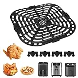 Air Fryer Grillpfanne für Vortex Plus 6QT, Air Fryer Grillplatte, Air Fryer Zubehör, Air Fryer Ersatzschale, verbessertes quadratisches Grillpfannen-Tablett, Ersatzzubehör