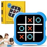 Elektronisch Tic-Tac-Toe Bolt Spiel, 3-In-1-Puzzlespielkonsole, Zappelspielzeug-Brettspiele, Elektronisches Digitales Tic-Tac Toe-Spiel, Brettspiel Familietragbare Reisespiele FüR Bildung (Blau)